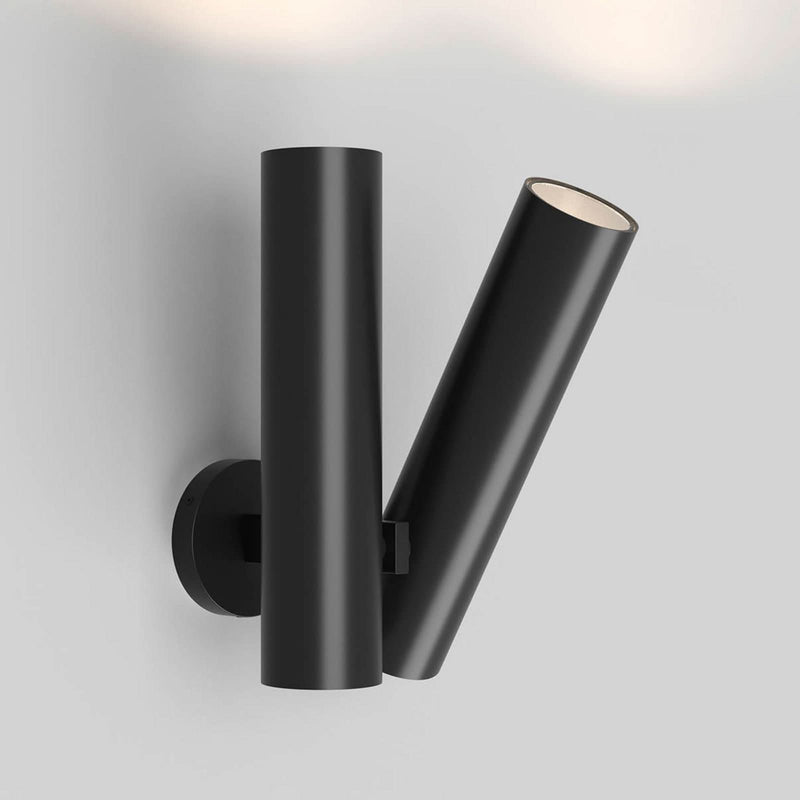 Applique murale LED Tobu W1 en aluminium, noir, hauteur 40 cm, 3000 K, 40 W, largeur 21,4 cm, 30°