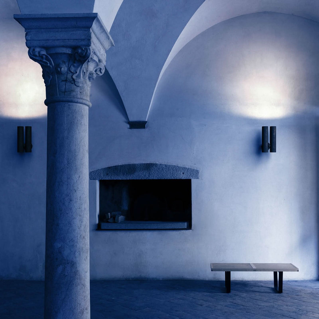 Applique murale LED Tobu W1 en aluminium, noir, hauteur 40 cm, 3000 K, 40 W, largeur 21,4 cm, 30°