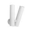 Applique murale LED Tobu W1 en aluminium, blanc, hauteur 40 cm, 3000 K, 40 W, largeur 21,4 cm, 90°