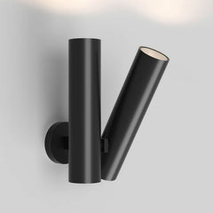 Applique murale LED Tobu W1 en aluminium, noir, hauteur 40 cm, 3000 K, 40 W, largeur 21,4 cm, 90°