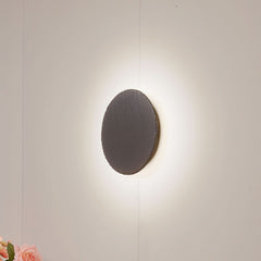 Applique murale LED Peetu en pierre, gris et noir, Ø 25 cm