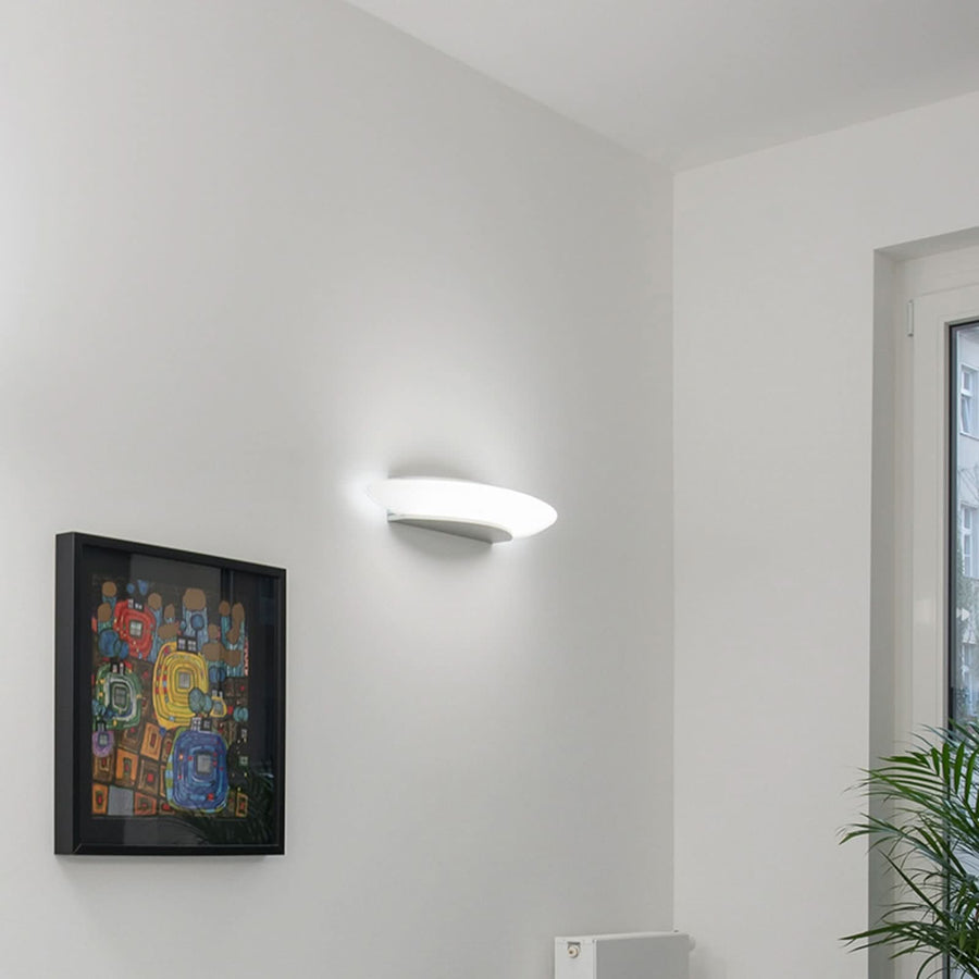 Applique murale LED Ring en verre, blanc, hauteur 8,3 cm, 4000 K