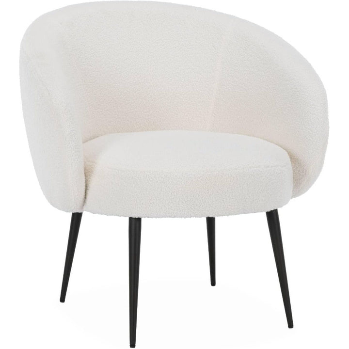 Alice'S Home - Fauteuil Cosy Rond En Bouclette Crème. Hima. L 74 X P 72 X H 80.5Cm | Designix -     - https://designix.fr/