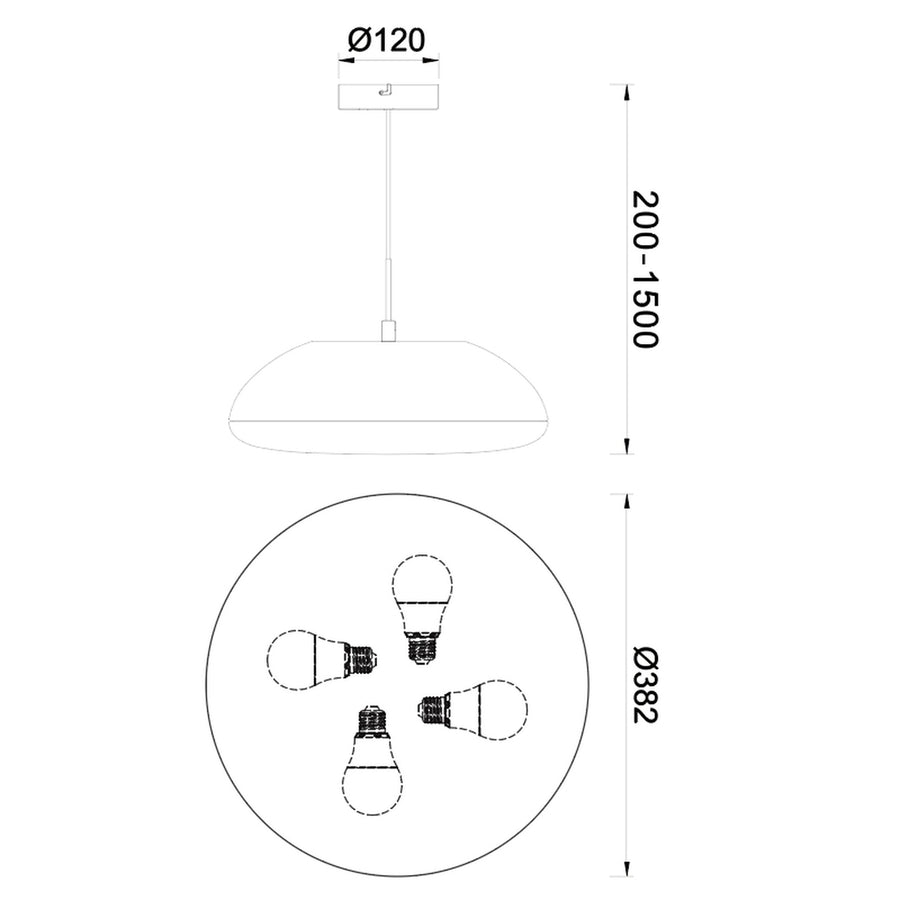 Suspension Kazz 4 lumières