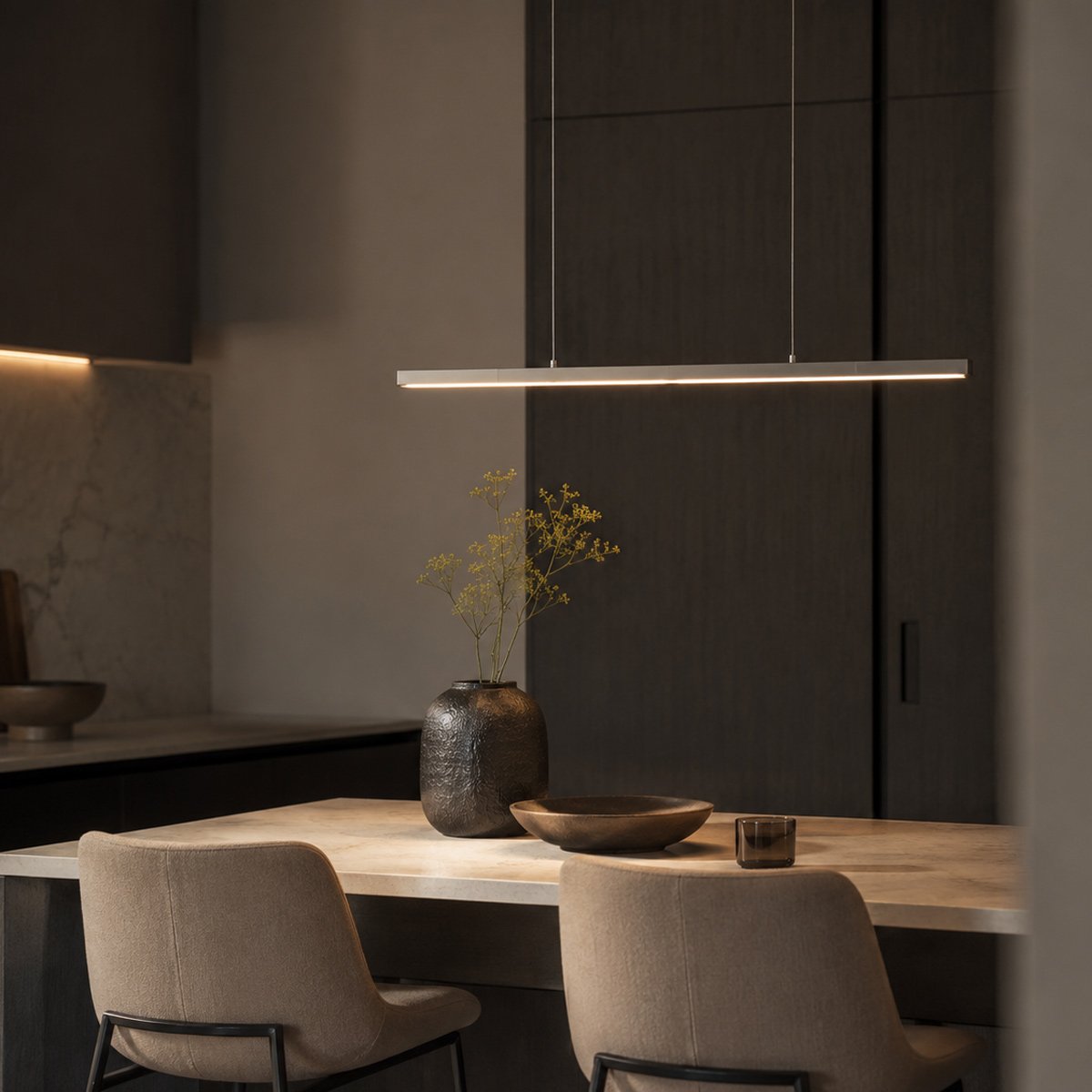 Suspension luminaire Bande argenté