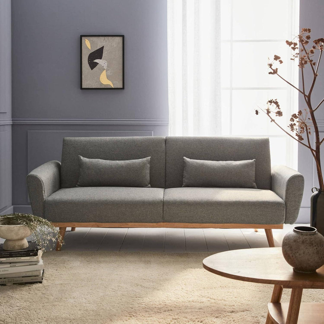 Canapé Convertible Scandinave Bois | Pivot | Designix - Canapés Gris Clair   - https://designix.fr/