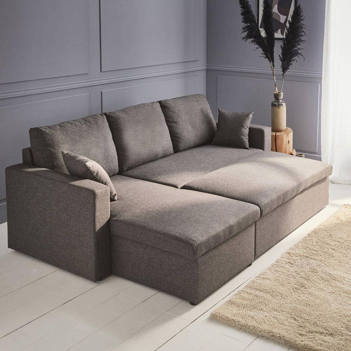 Canapé angle Convertible Gris foncé | Élégance Moderne | Designix - Canapés    - https://designix.fr/