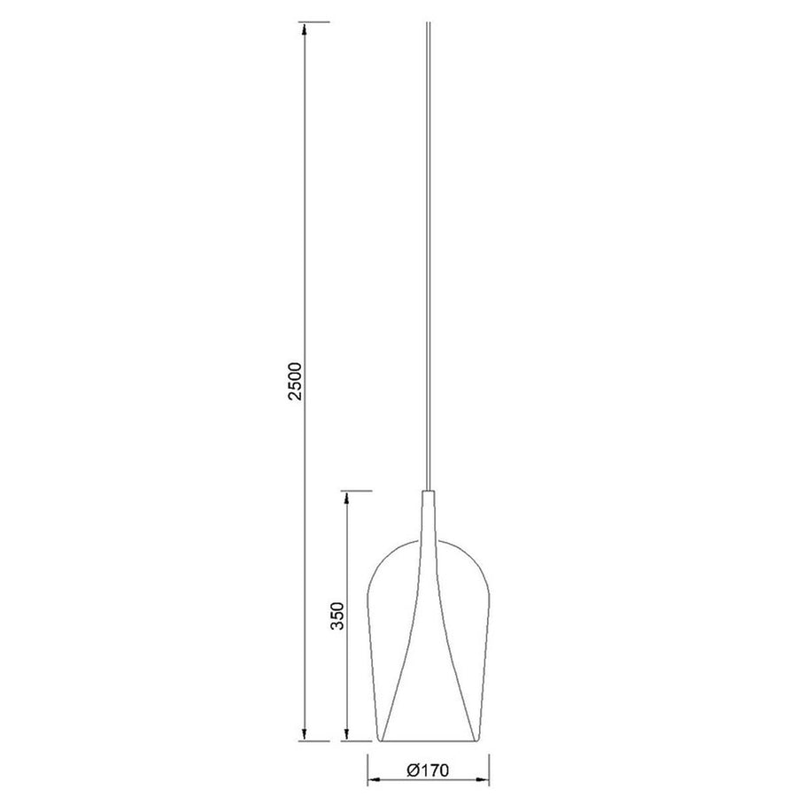 Suspension Elsa, verre, Ø 35 cm