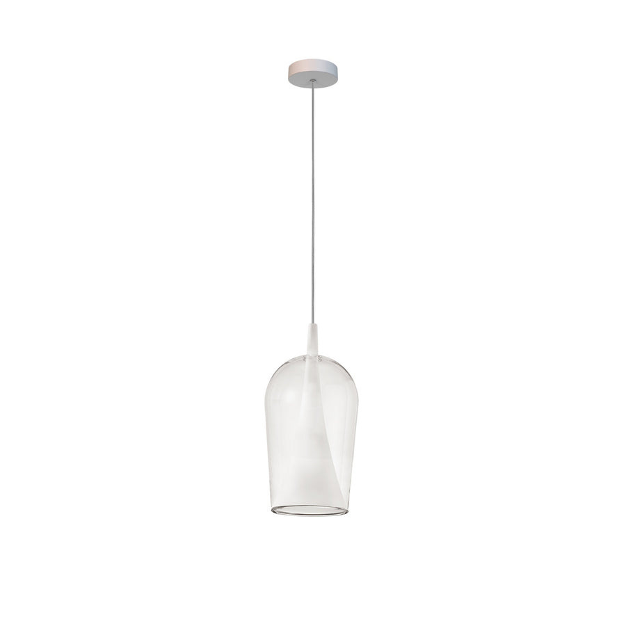 Suspension Elsa blanche, verre