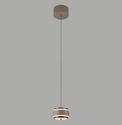 Suspension Pure Falling Rings marron et chromée (2503-97)