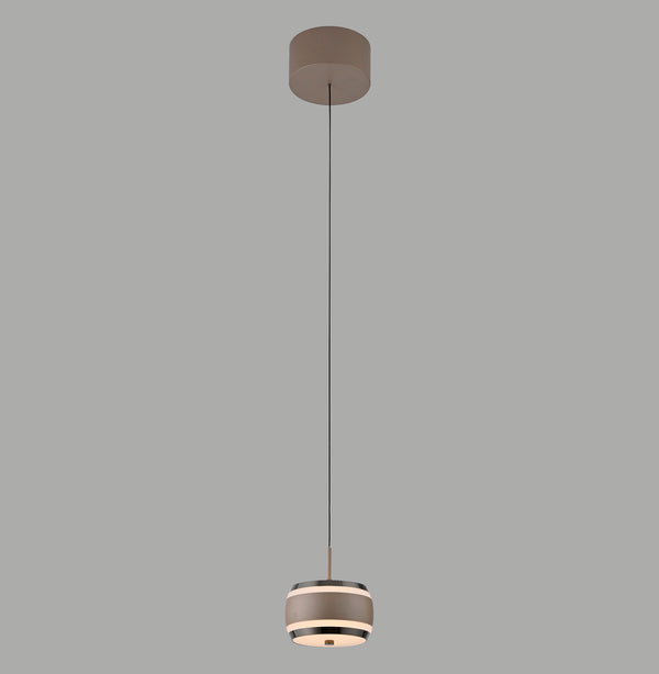 Suspension Pure Falling Rings marron et chromée (2503-97)