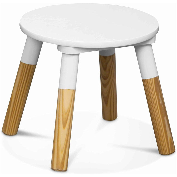 Alice'S Home - Table Ronde Pour Enfants. Deux Tabourets Tobias - Pin Et MDF - Ø55 X H43CM | Designix - Amazon    - https://designix.fr/