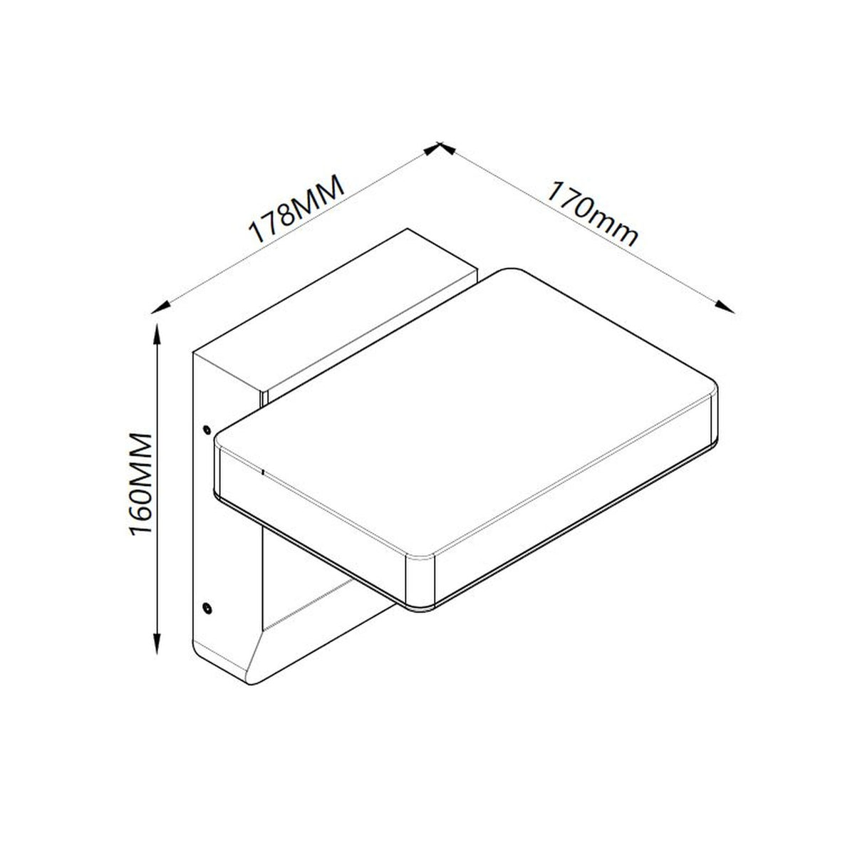 Applique extérieure LED Cooper, IP54, L 17 cm