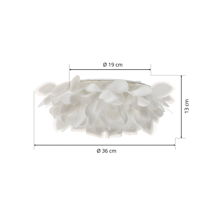 Applique murale Veli Foliage Mini, blanc, 2 lumières, Ø 36 cm