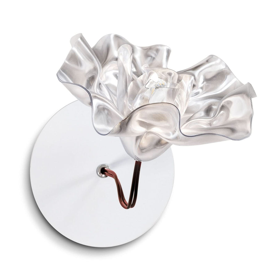 Applique murale LaFleur en cuivre, blanc et cuivré, hauteur 16 cm