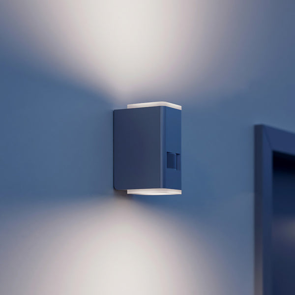 Applique d'extérieur LED L 930 en aluminium, anthracite et blanc, hauteur 13,7 cm, IP44