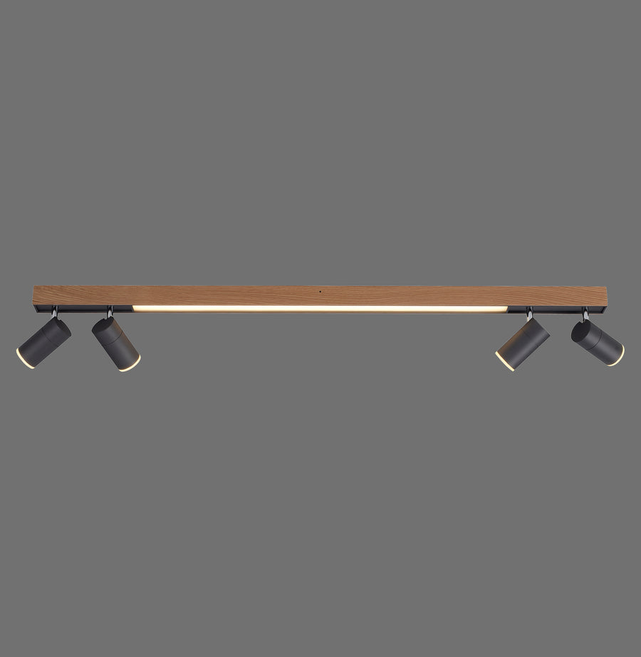 Plafonnier Pure-Lines bois naturel et noir
