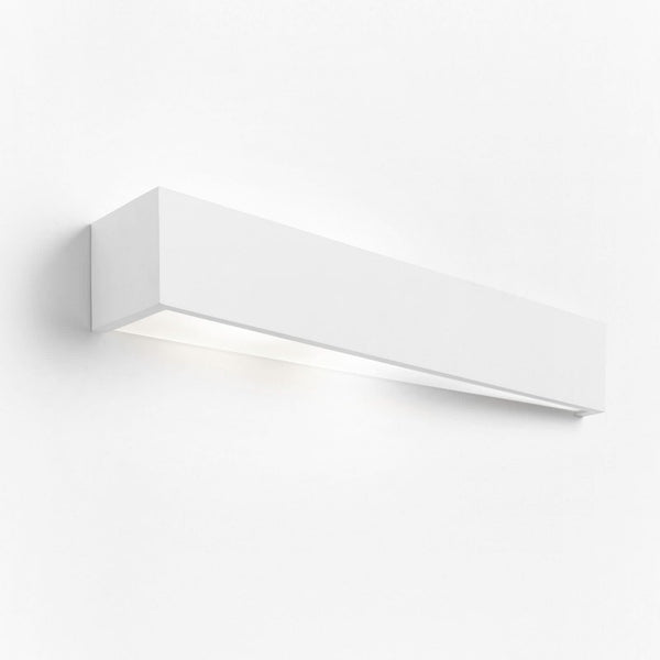 Applique murale Teos en plâtre, blanc, 3 lumières, hauteur 7,5 cm