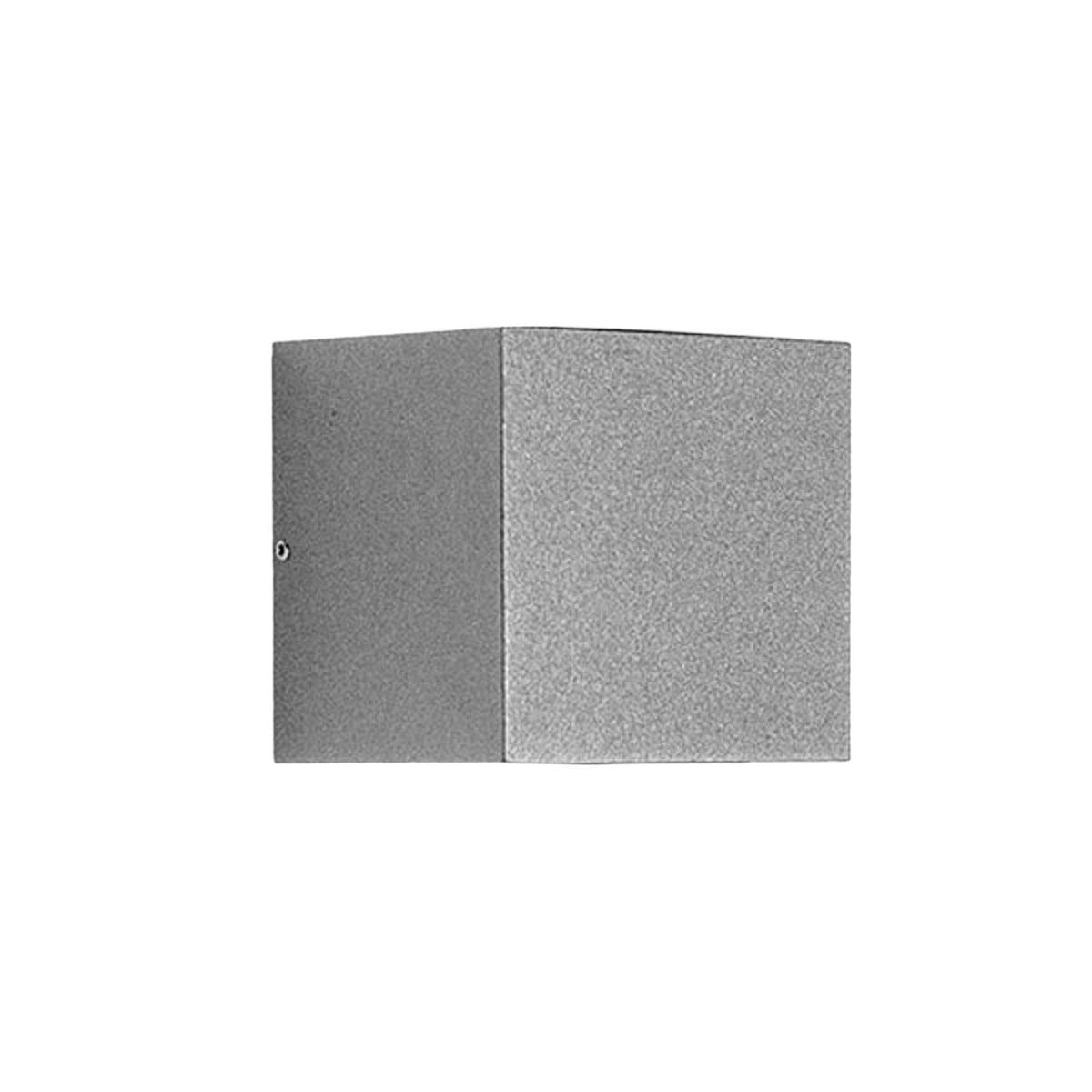 Applique d'extérieur LED 303354 1WB en verre, gris métallisé, hauteur 10 cm, IP44