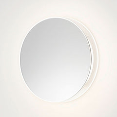 Applique murale LED LYD en aluminium, transparent miroir, Ø 23,5 cm