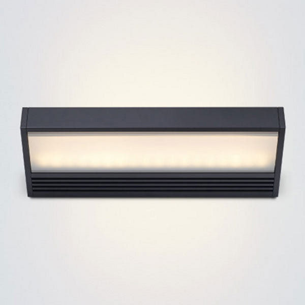 Applique murale LED SML en aluminium, noir, hauteur 2,5 cm