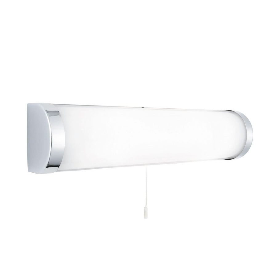 Applique murale Liana IP44 en métal, blanc et chrome, 2 lumières, hauteur 9 cm, IP44