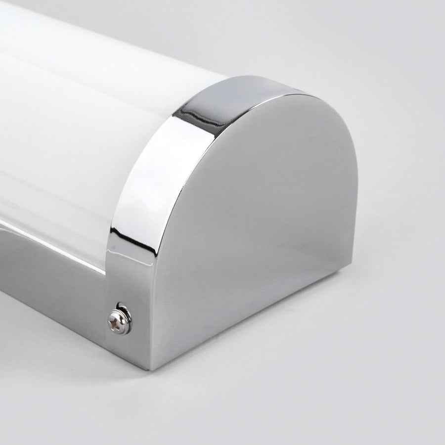 Applique murale Liana IP44 en métal, blanc et chrome, 2 lumières, hauteur 9 cm, IP44