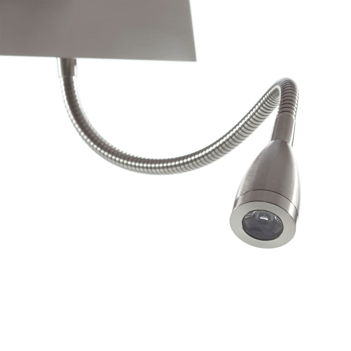 Applique murale 6519 en tissu, argenté satiné et blanc, hauteur 26 cm