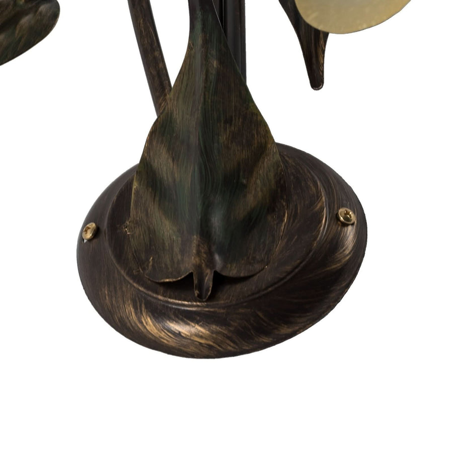 Applique murale Miranda en verre, bronze et vert, 3 lumières, hauteur 58 cm