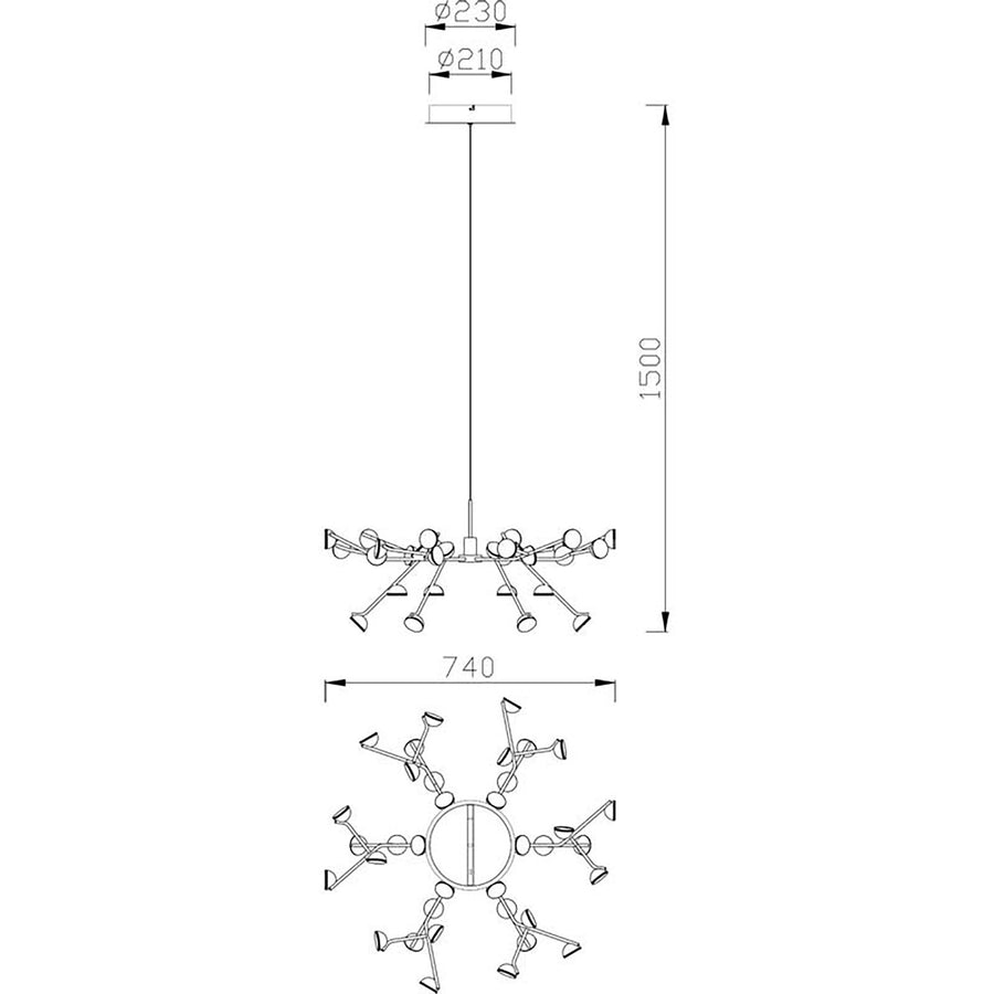 Suspension LED ADN grand modèle blanche