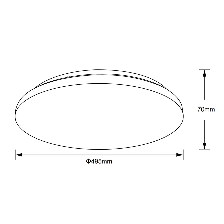 Plafonnier LED Zero CCT blanc, Ø 49,5 cm