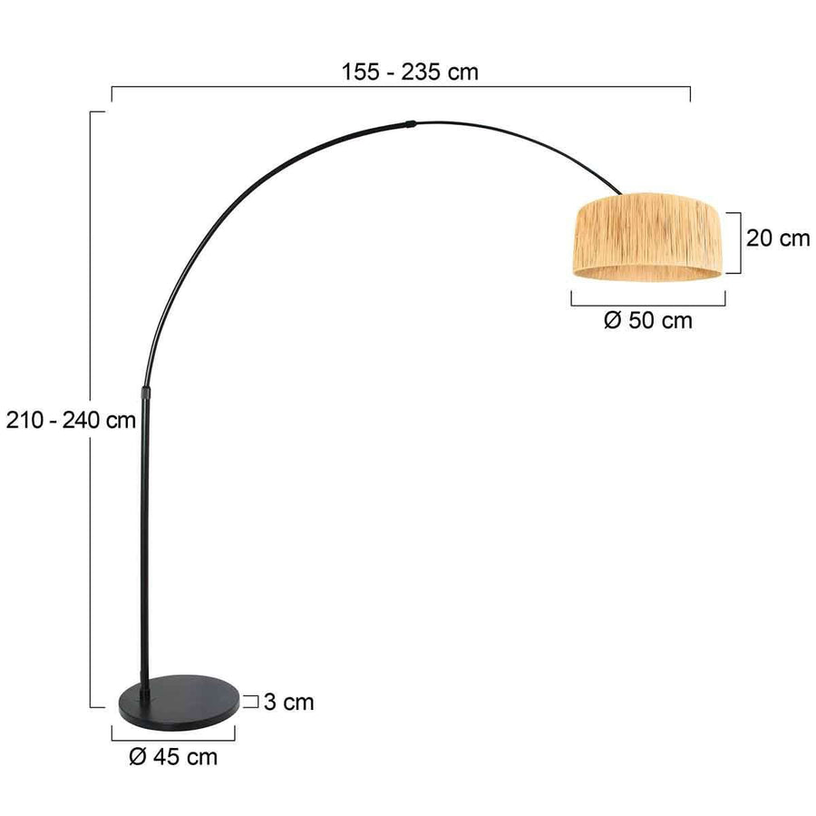 Lampadaire Sparkled Light noir