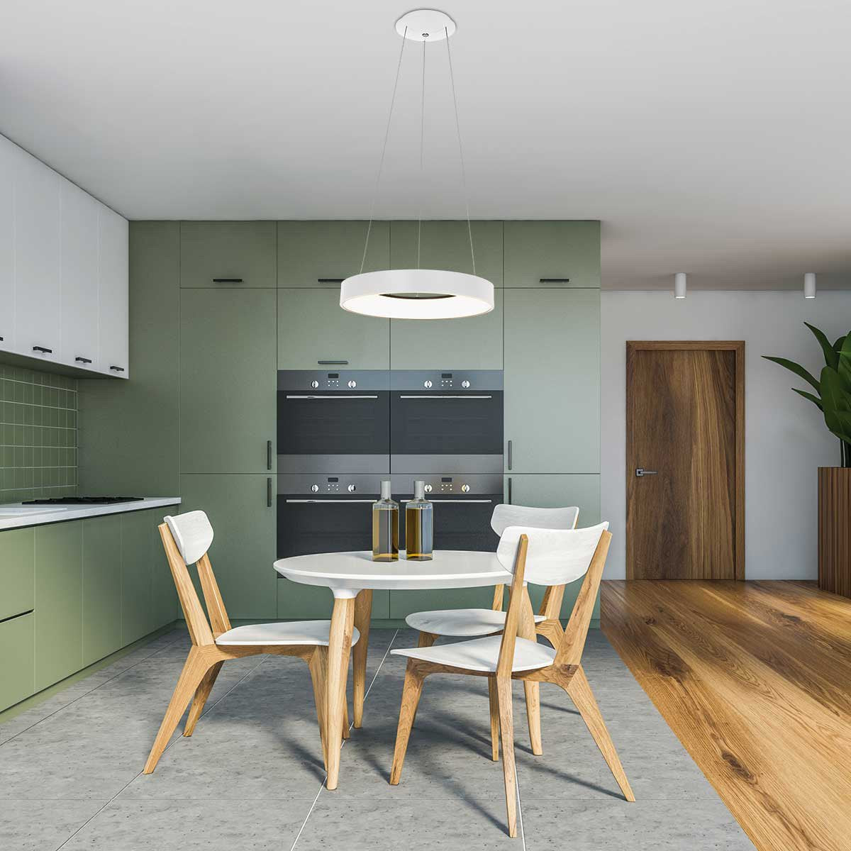 Suspension luminaire Ringlede blanc