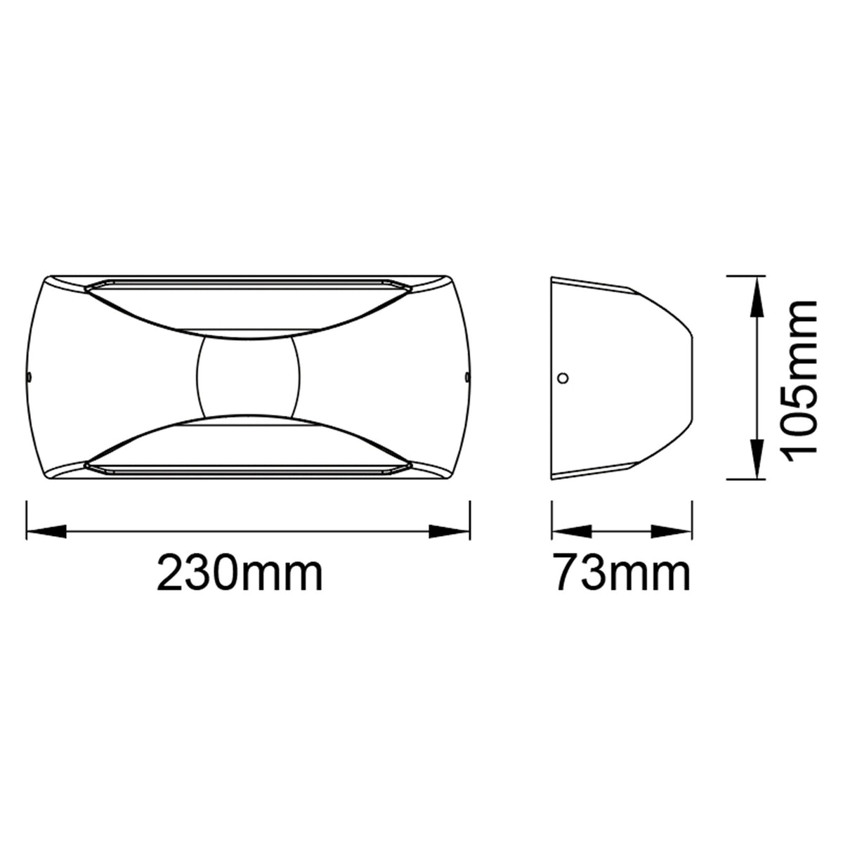 Applique extérieure LED Butan, IP65
