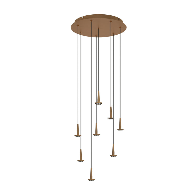 Suspension LED Andromeda dorée, rond, Ø 40 cm