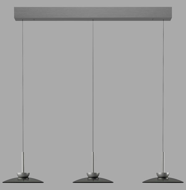 Suspension Pure Moon grise, verre