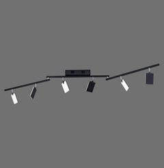 Plafonnier Pure-Mira noir, L 161 cm