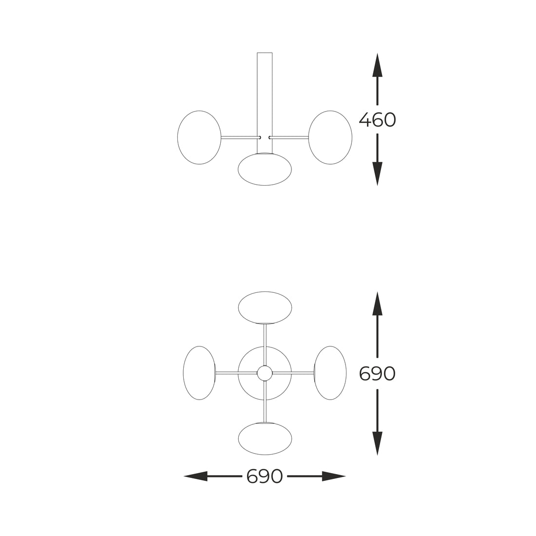 Luminaire plafonnier | Omi Doré