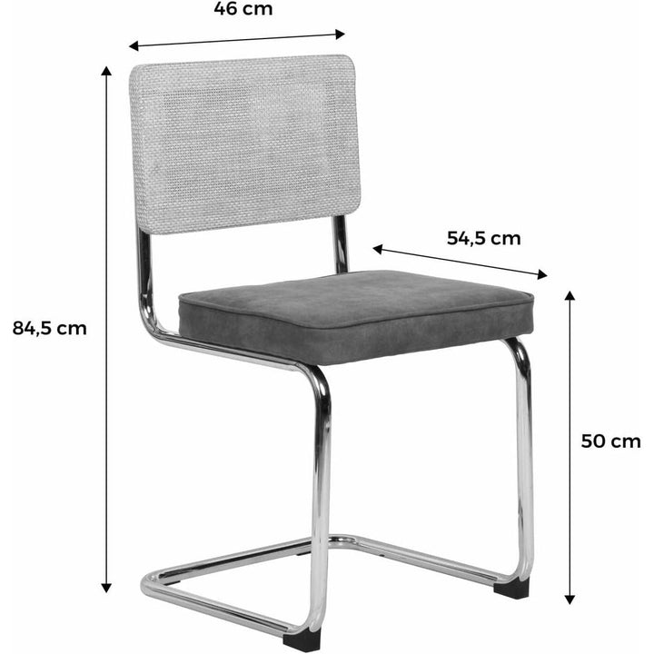 Alice'S Home - 2 Chaises Cantilever - Maja - Tissu Kaki Et Résine Effet Rotin. 46 X 54.5 X 84.5Cm | Designix - Amazon    - https://designix.fr/