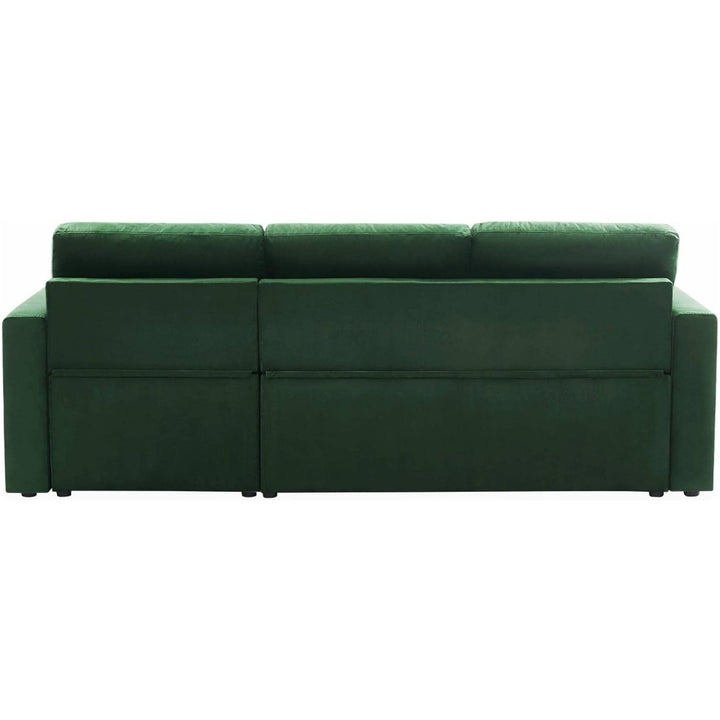 Alice'S Home - Canapé D'Angle Convertible En Velours Vert Anglais 3 Places. Fauteuil D'Angle Réversible Coffre Rangement Lit Modulable | Designix -     - https://designix.fr/