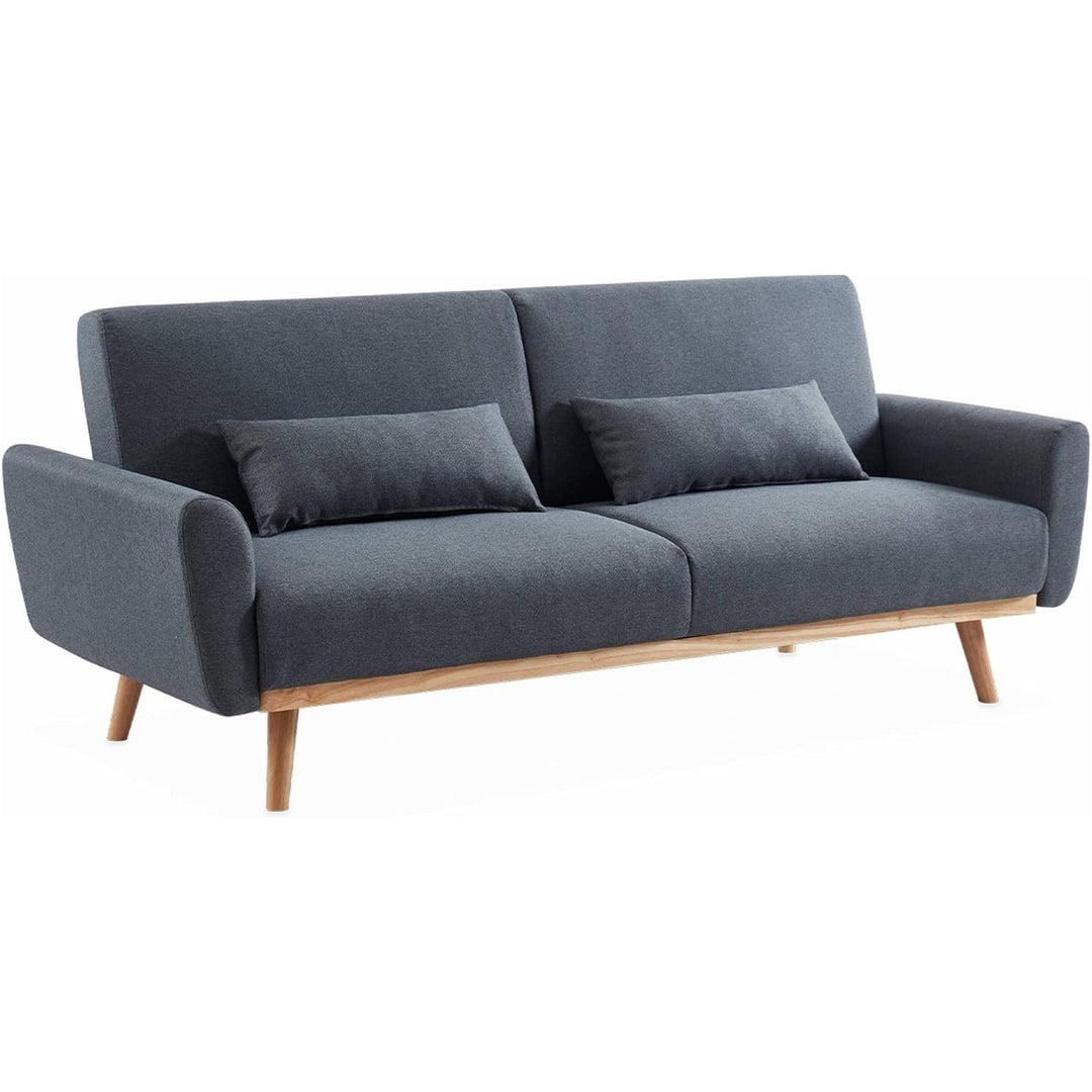 Alice'S Home - Canapé Convertible Design En Tissu - Oskar - 2-3 Places Scandinave Droit Avec Pieds Bois | Designix -     - https://designix.fr/