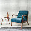 Fauteuil Velours Bleu Scandinave | Knit