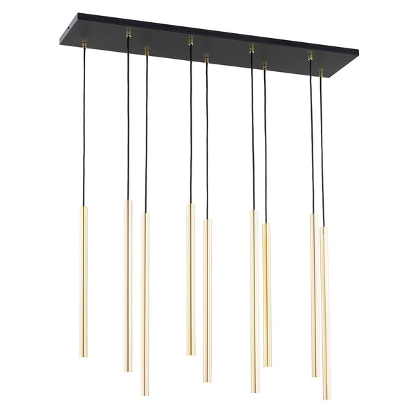 Suspension Selter 9 lumières dorée
