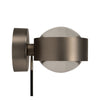 Applique murale Puk Wall Mini en verre, nickel mat, hauteur 6,5 cm