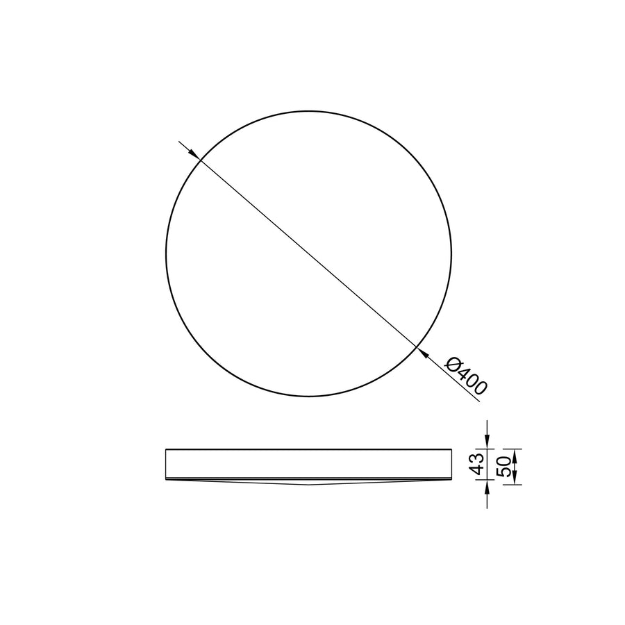 Plafonnier LED Turin blanc, Ø 40 cm