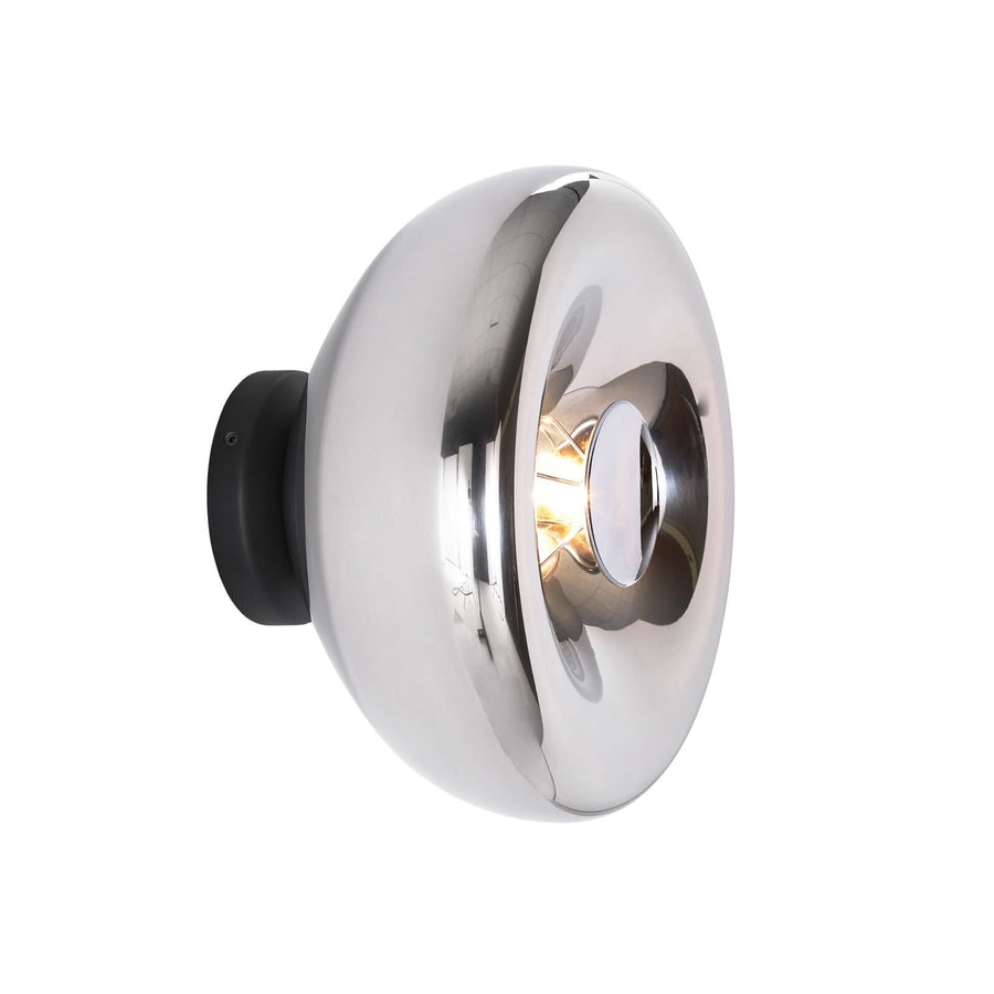 Applique murale LED Void Surface, acier et noir, Ø 30 cm