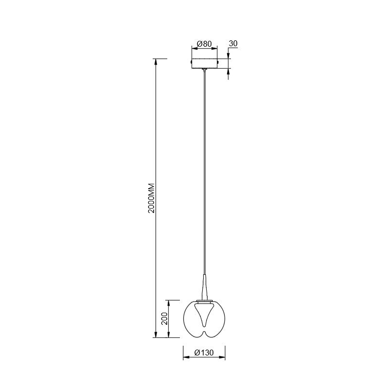 Suspension LED Andromeda dorée, verre bronze