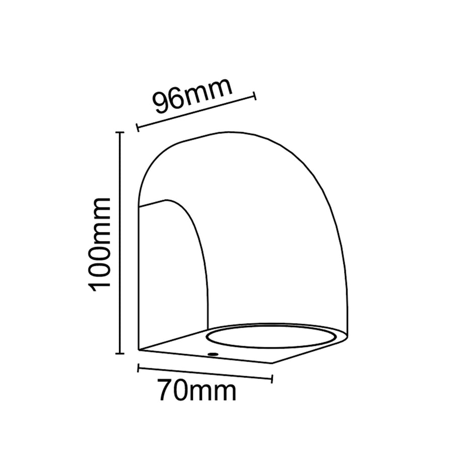 Applique extérieure Baldy, verre, IP65