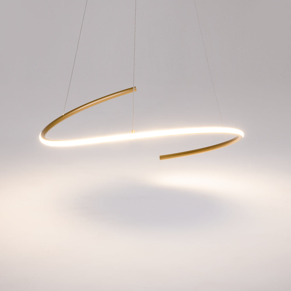 Curve Suspension luminaire doré