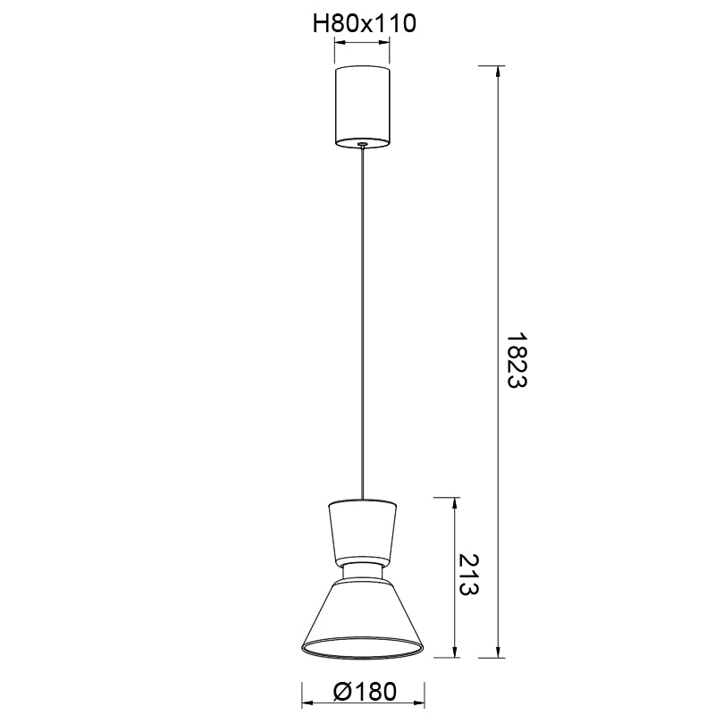 Suspension LED New York dorée, verre, Ø 18 cm